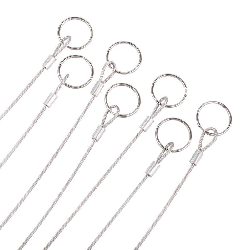 YuCool 12 Pcs Lanyard Safety Rope,YuCool 2mm 316 Stainless Steel Rope with 4 Pcs Hoist Buckle for Preventing Loss and Hanging Modern Lights - Image 5